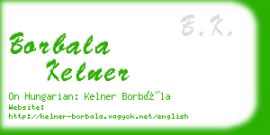 borbala kelner business card